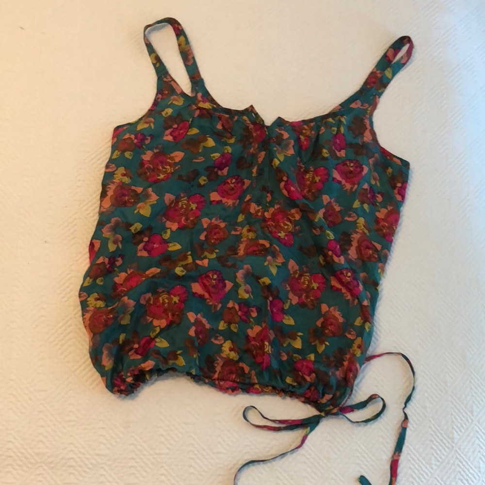 Faux silk top